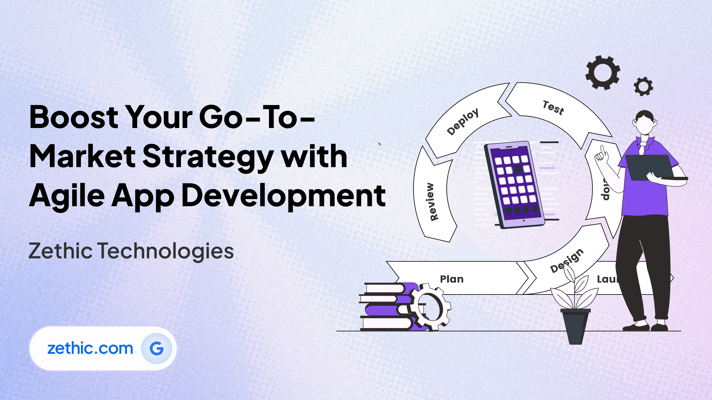 The Agile app development lifecycle for GTM strategy by Zethic Technologies.